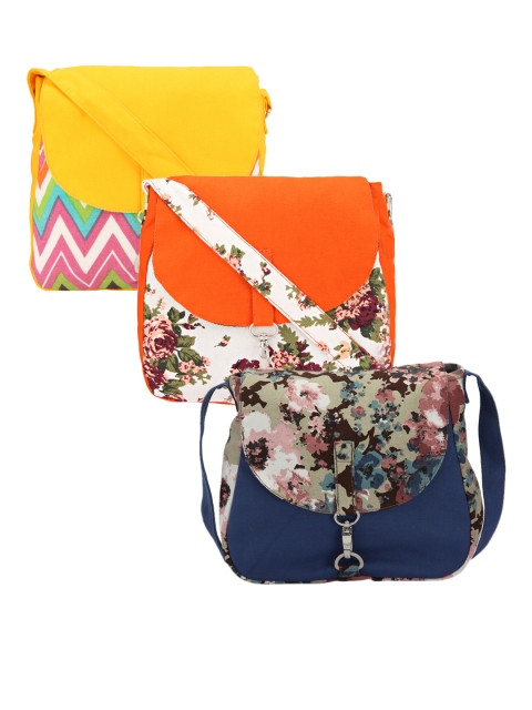 

Vivinkaa Set of 3 Printed Sling Bags, Multi
