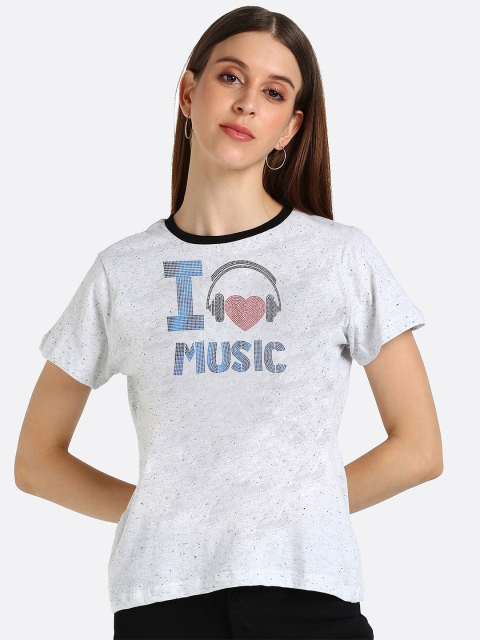 

shashvi Women Grey Printed T-shirt