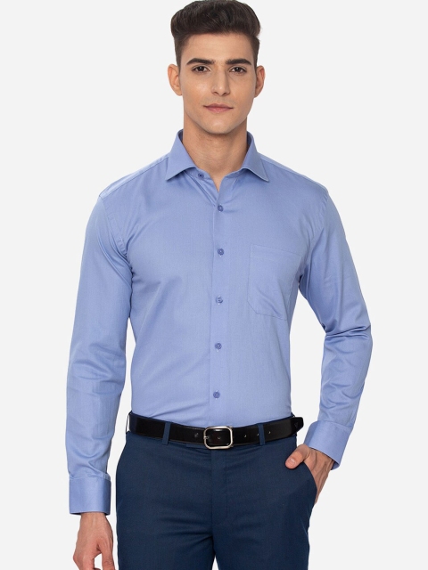 

JADE BLUE Men Blue Solid Formal Shirt