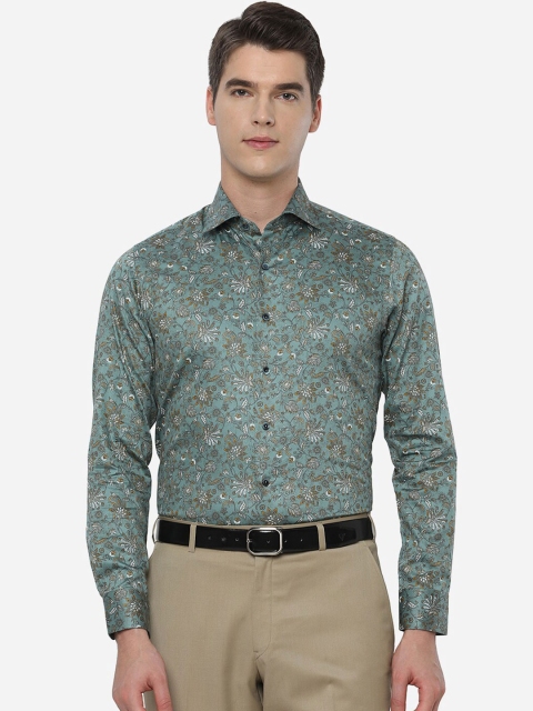 

WYRE Men Turquoise Blue Slim Fit Printed Formal Shirt