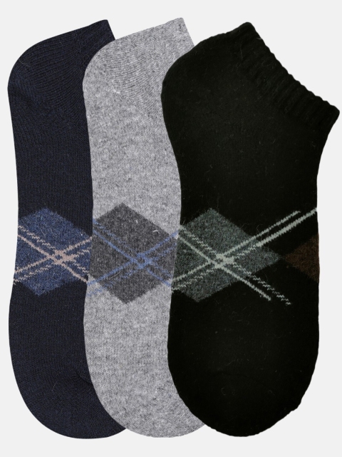 

N2S NEXT2SKIN Men Pack Of 3 Patterned Shoe Liners Socks, Navy blue