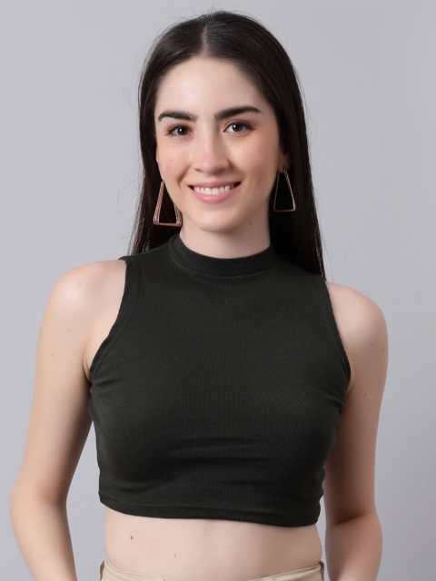 

River Of Design Jeans Women Black Crop Top