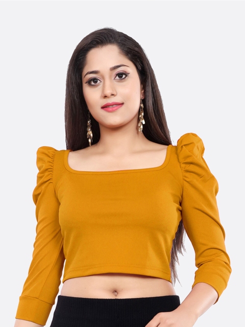 

LONDON BELLY Women Mustard Yellow Crop Top