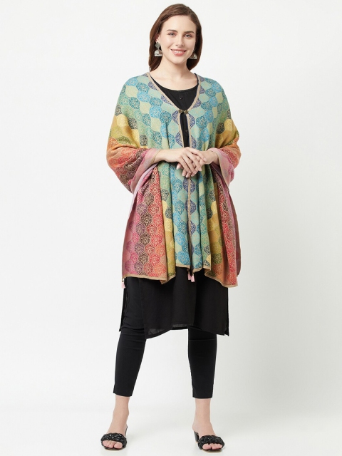 

Knitstudio Women Beige Printed Knitted Shawl