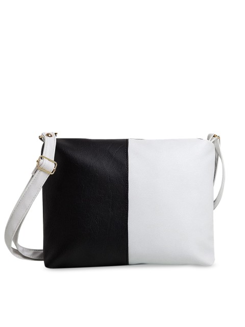 

Style Shoes Black Colourblocked Structured Sling Bag