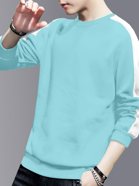 

AUSK Men Sea Green T-shirt with Mask