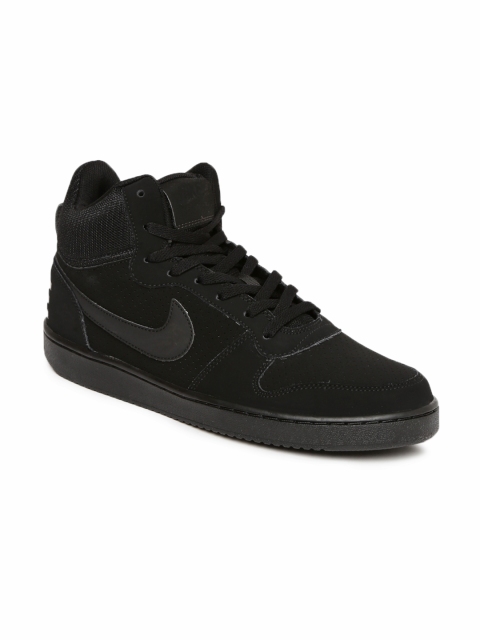

Nike Men Black Solid COURT BOROUGH Mid-Top Sneakers