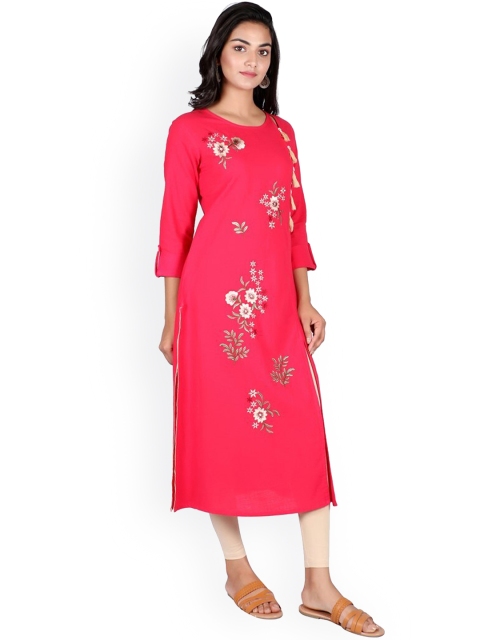 

SUTI Women Rose Quirky Embroidered Thread Work Kurta