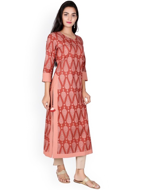 

SUTI Women Red Paisley Printed Kurta