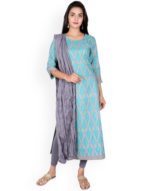 

SUTI Women Blue Paisley Printed Kurta
