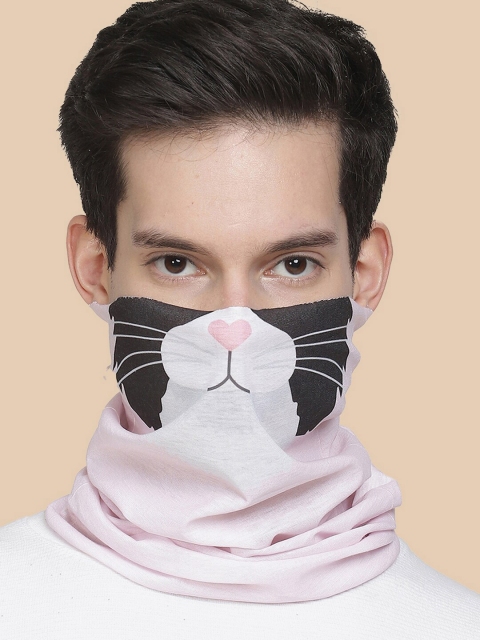 

Free Authority Men Peach-Coloured & Black Printed Scarf