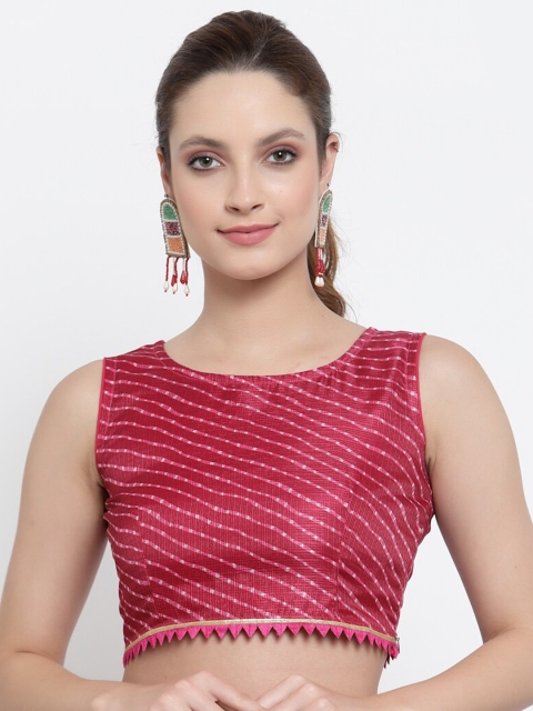 

NEUDIS Women Maroon Print Crop Top