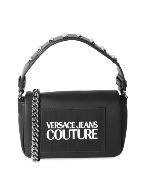 

Versace Jeans Couture Black Textured PU Structured Handheld Bag