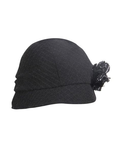 

FabSeasons Women Black Patterned Cloche Hat