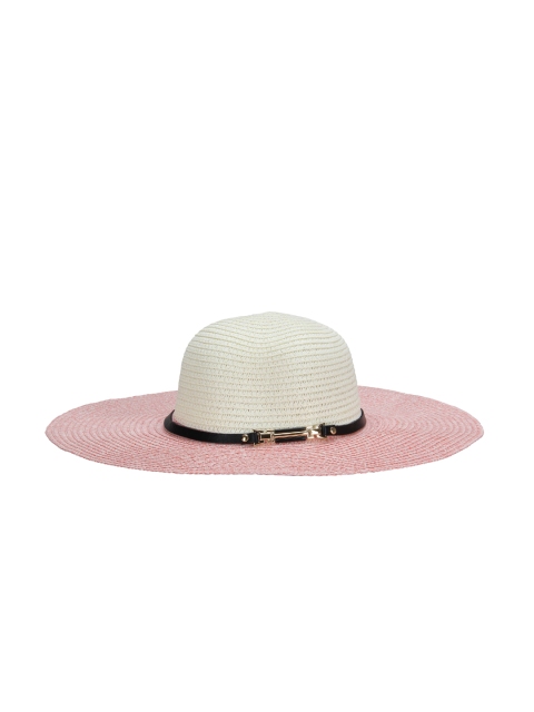 

FabSeasons Women Peach-Coloured & White Patterned Sun Hat