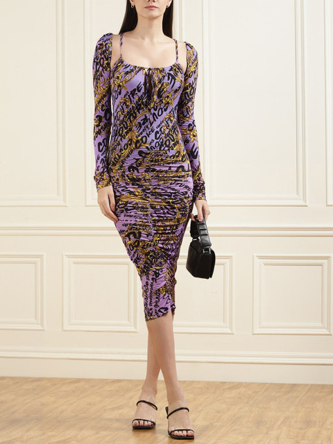 

Versace Jeans Couture Purple Bodycon Midi Dress