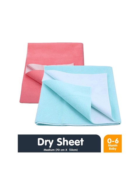 

Moms Home Kids Set Of 2 Pink & Blue Waterproof Protector Dry Sheet