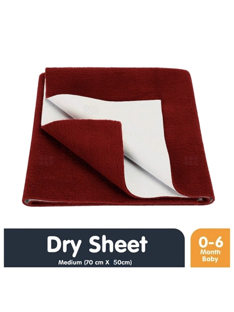 

Moms Home Kids Set Of 2 Orange & Maroon Waterproof Protector Dry Sheet