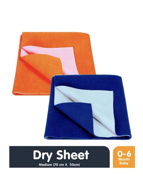 

Moms Home Infant Set Of 2 Solid Waterproof Protector Dry Sheet, Orange