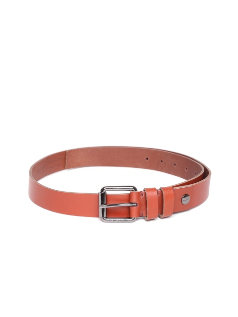 

United Colors of Benetton Men Brown Solid Leather Belt