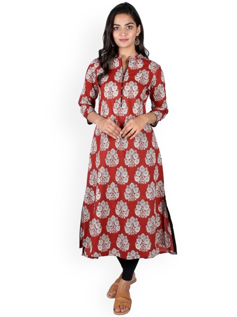 

SUTI Women Maroon Floral Printed Kurta