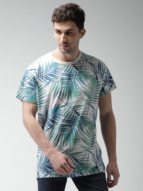 

Aeropostale Men Grey Melange Printed Round Neck T-shirt