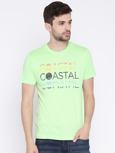 

Aeropostale Men Green Printed Round Neck T-shirt