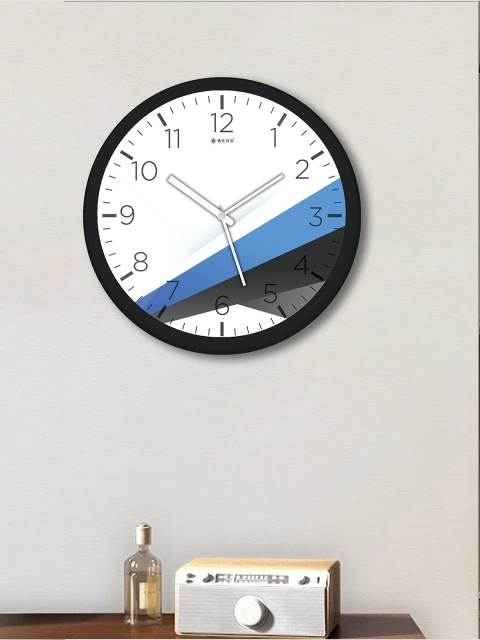 

WENS White & Grey Printed Contemporary Wall Clock