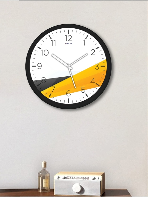 

WENS White & White Printed Contemporary Wall Clock