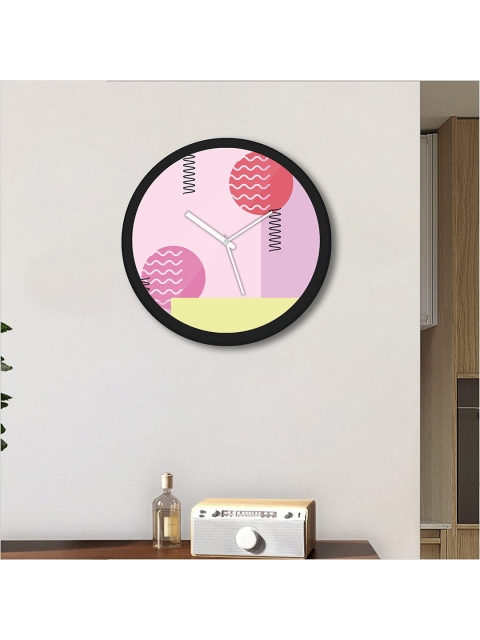 

WENS Black & Pink Printed Contemporary Wall Clock