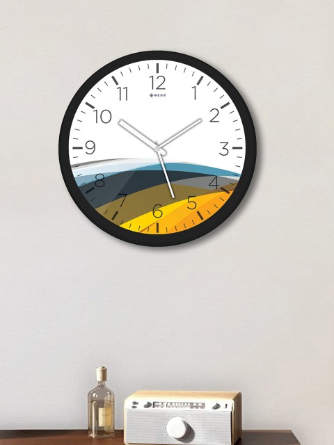 

WENS Black & White Printed Contemporary Wall Clock