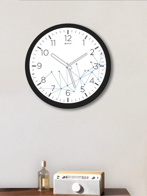 

WENS Black & White Printed 12 Inch Analogue Contemporary Wall Clock