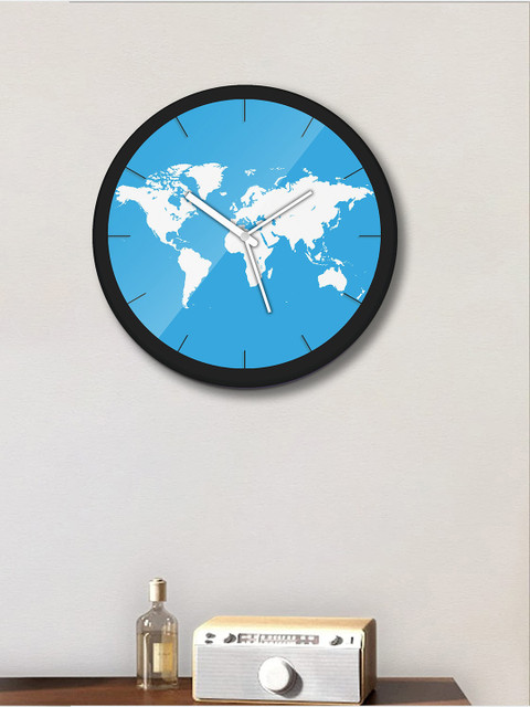 

WENS Black & Blue Printed Contemporary 30 cm Analogue Wall Clock