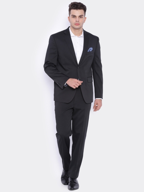 

SUITLTD Men Black Single-Breasted Regular Fit Formal Suit