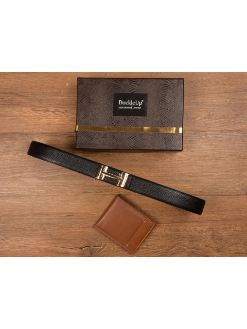 

BuckleUp Men Black Solid Accessory Gift Set