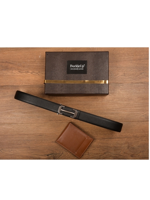 

BuckleUp Men Black & Tan Brown Solid Accessory Gift Set
