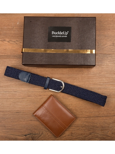 

BuckleUp Men Blue Solid Accessory Gift Set