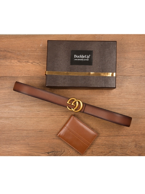

BuckleUp Men Tan Brown Solid Accessory Gift Set