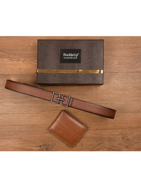 

BuckleUp Men Tan Brown Solid Accessory Gift Set