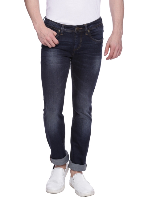 

Basics Men Navy Blue Skinny Fit Low-Rise Clean Look Jeans