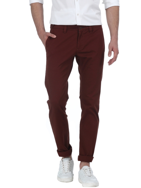 

Basics Men Brown Skinny Fit Solid Chinos