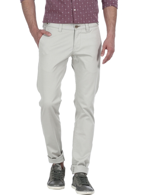 

Basics Men Off-White Skinny Fit Solid Chinos