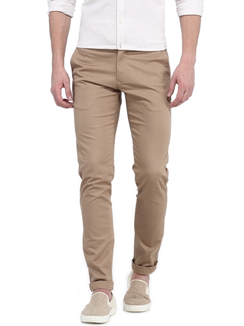 

Basics Men Khaki Tapered Fit Printed Chinos