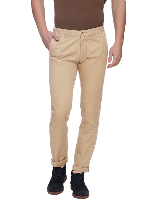 

Basics Men Khaki Tapered Fit Solid Chinos