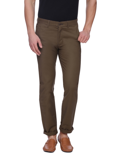

Basics Men Brown Tapered Fit Solid Chinos