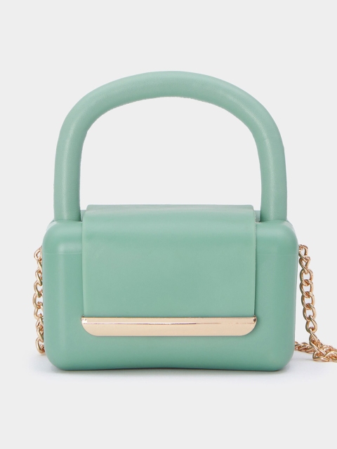 

20Dresses Green Solid Rectangular Mini Sling Bag
