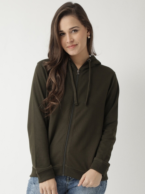 

Club York Women Olive Green Sweatshirt