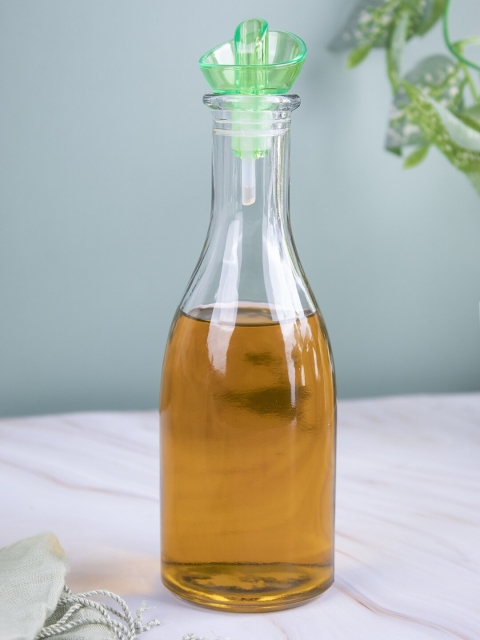 

MARKET99 Transparent & Green Solid Glass Oil Dispenser