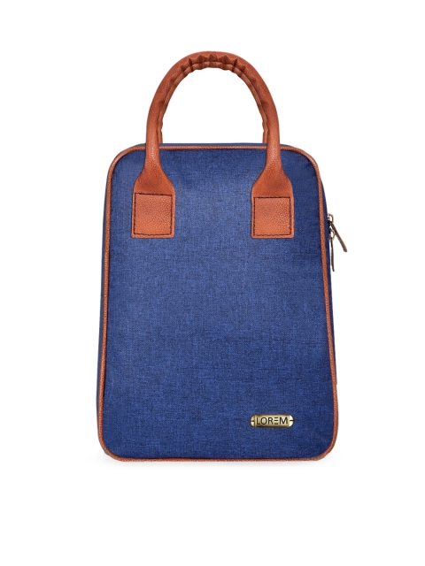 

LOREM Blue & Brown Solid Lunch Bags