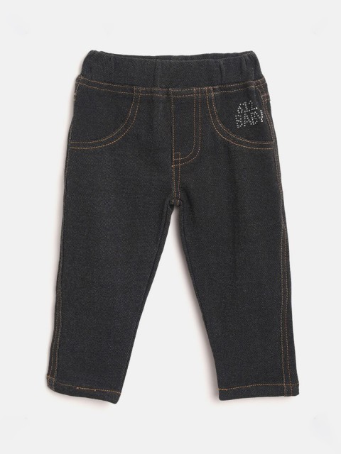 

612League Girls Grey Classic Slim Fit Clean Look Stretchable Jeans
